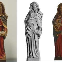 Statua Legno Madonna Dipinta a Mano